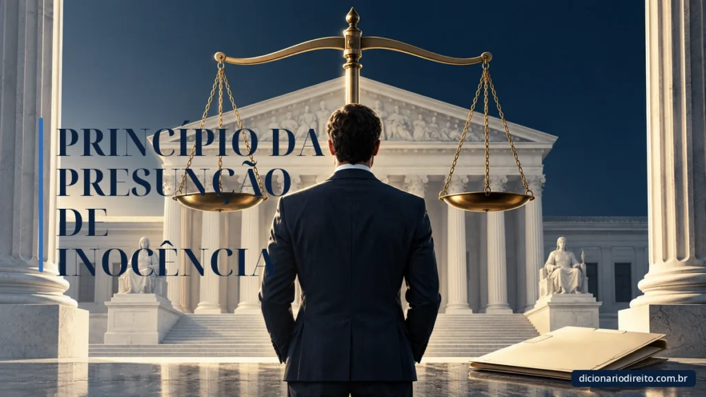 Ilustração editorial sobre Princípio Da Presunção De Inocência — Dicionário Direito