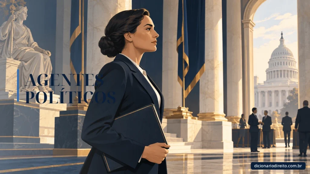 Ilustração editorial sobre Agentes Políticos — Dicionário Direito