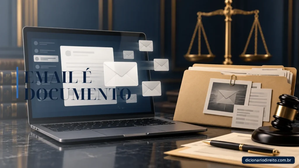 Ilustração editorial sobre Email É Documento — Dicionário Direito