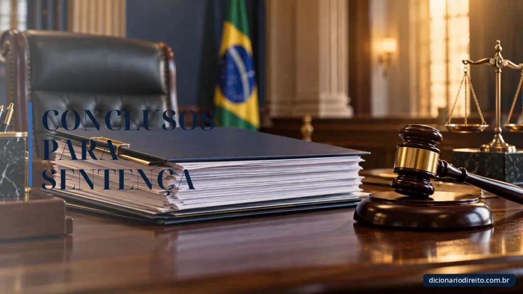 Ilustração editorial sobre Conclusos Para Sentença — Dicionário Direito