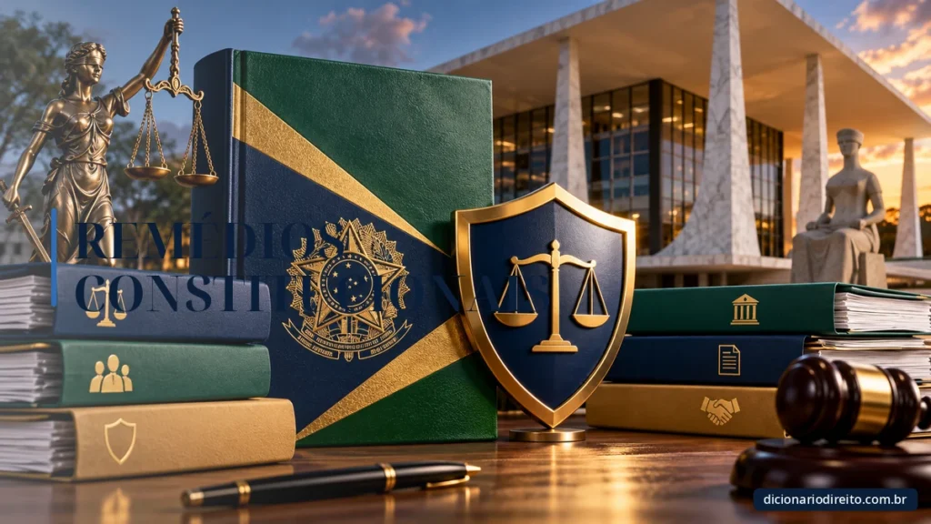 Ilustração editorial sobre Remédios Constitucionais — Dicionário Direito