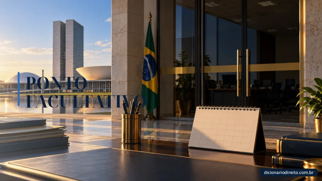 Ilustração editorial sobre Ponto Facultativo — Dicionário Direito