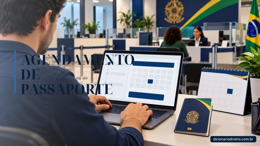 Ilustração editorial sobre Agendamento De Passaporte — Dicionário Direito