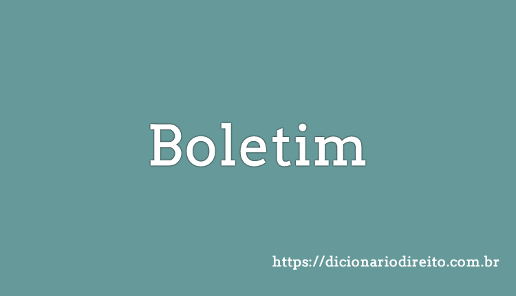 Boletim - Dicionário direito