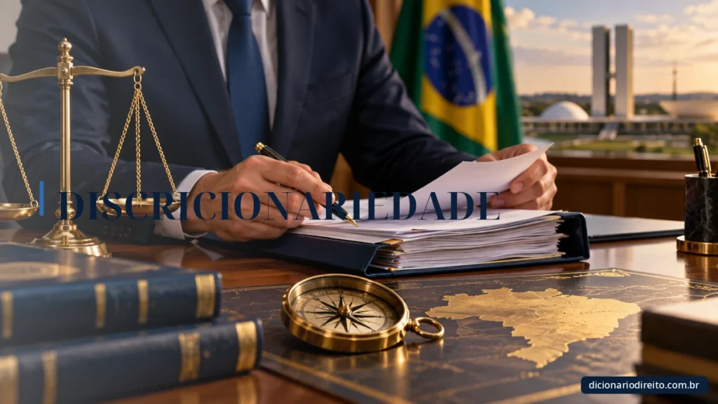 Ilustração editorial sobre Discricionariedade — Dicionário Direito