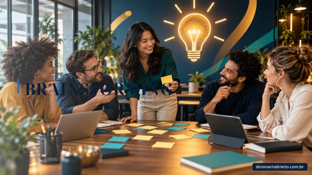 Ilustração editorial sobre Brainstorming — Dicionário Direito