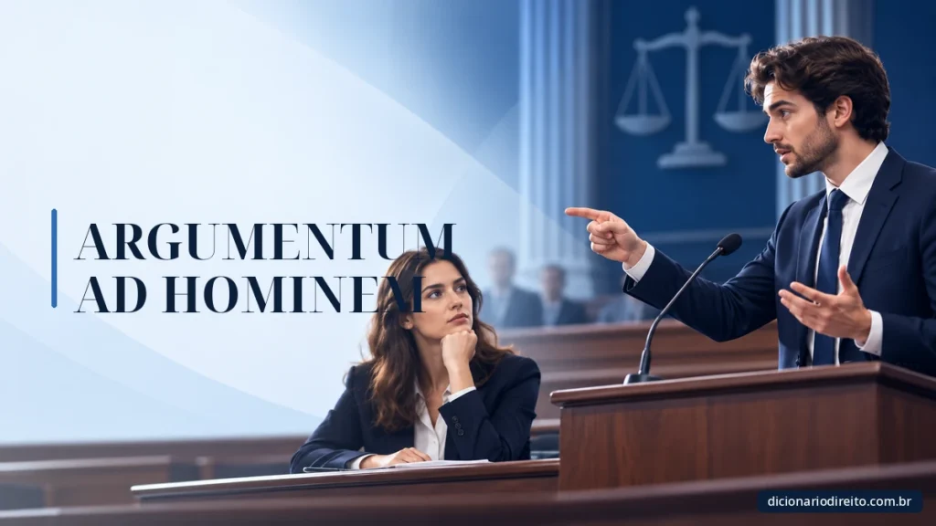 Ilustração editorial sobre Argumentum Ad Hominem — Dicionário Direito