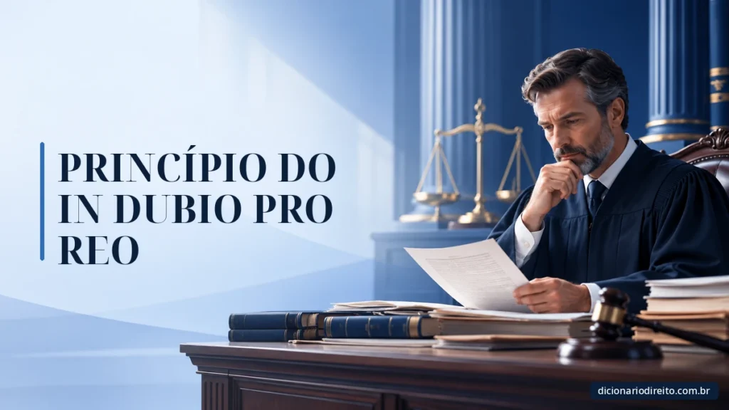 Ilustração editorial sobre Princípio Do In Dubio Pro Reo — Dicionário Direito