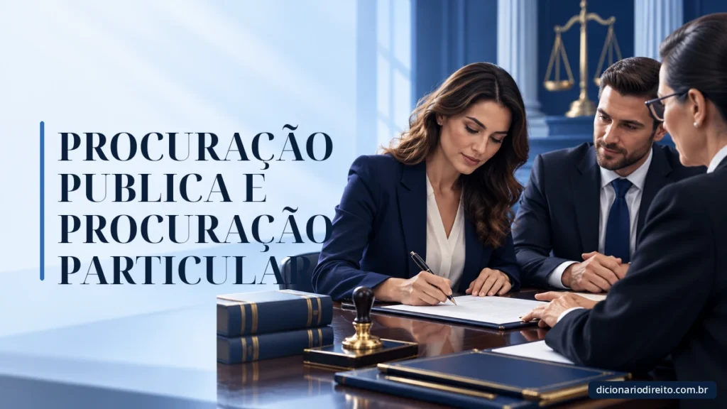 Ilustração editorial sobre Procuração Publica E Procuração Particular — Dicionário Direito
