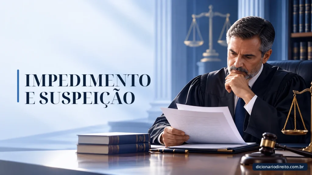 Ilustração editorial sobre Impedimento E Suspeição — Dicionário Direito