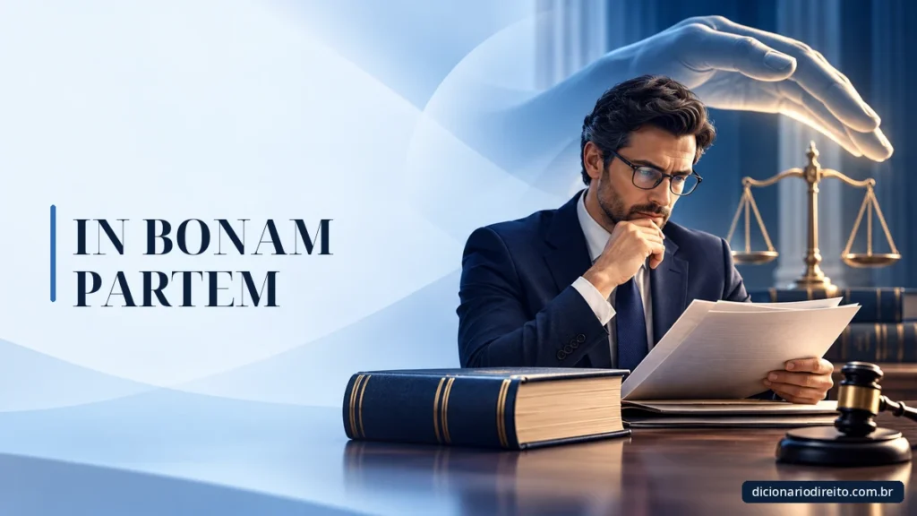 Ilustração editorial sobre In Bonam Partem — Dicionário Direito