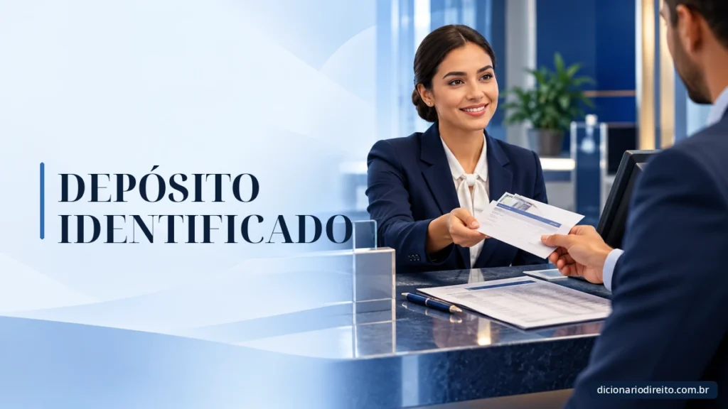 Ilustração editorial sobre Depósito Identificado — Dicionário Direito