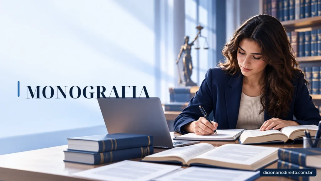 Ilustração editorial sobre Monografia — Dicionário Direito