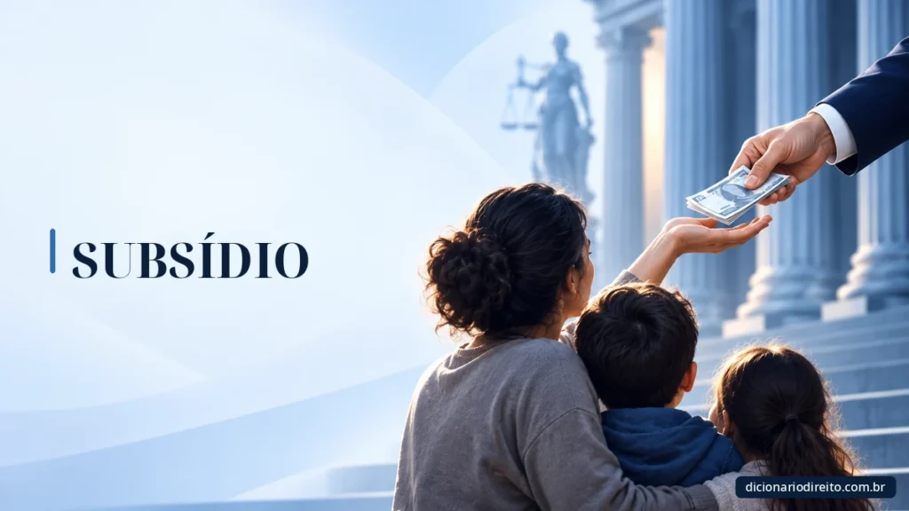 Ilustração editorial sobre Subsídio — Dicionário Direito