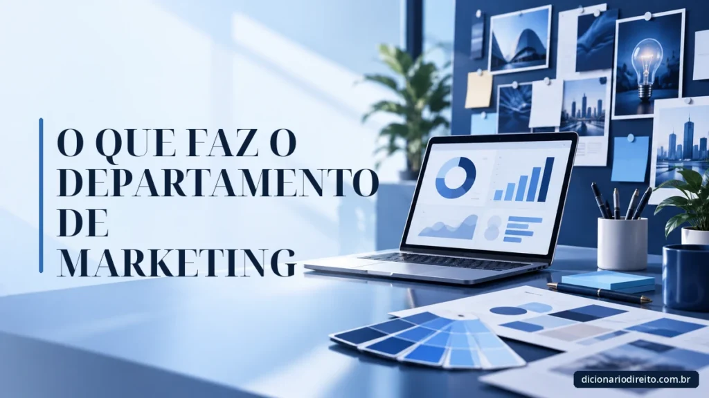 Ilustração editorial sobre O Que Faz O Departamento De Marketing — Dicionário Direito