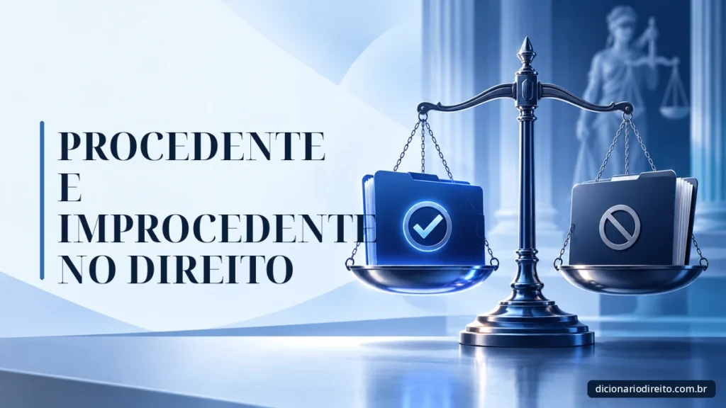 Ilustração editorial sobre Procedente E Improcedente No Direito — Dicionário Direito
