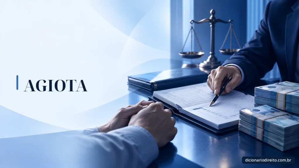 Ilustração editorial sobre Agiota — Dicionário Direito