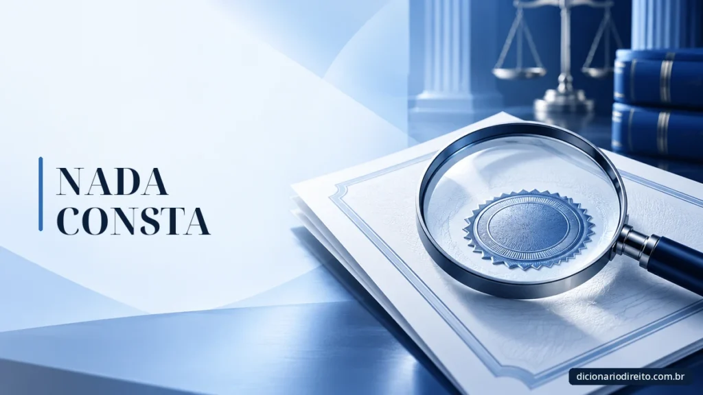 Ilustração editorial sobre Nada Consta — Dicionário Direito