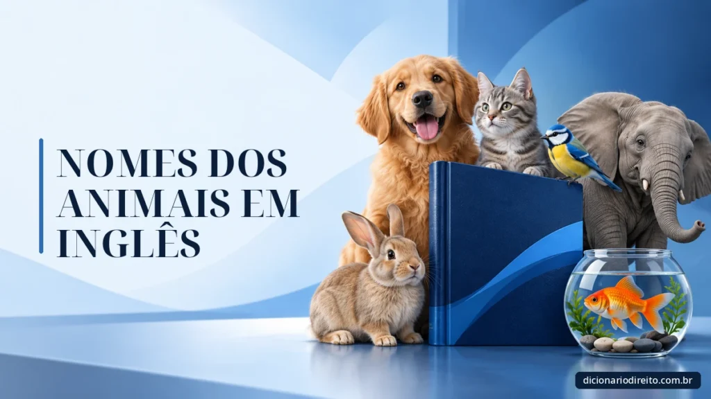 Ilustração editorial sobre Nomes Dos Animais Em Inglês — Dicionário Direito