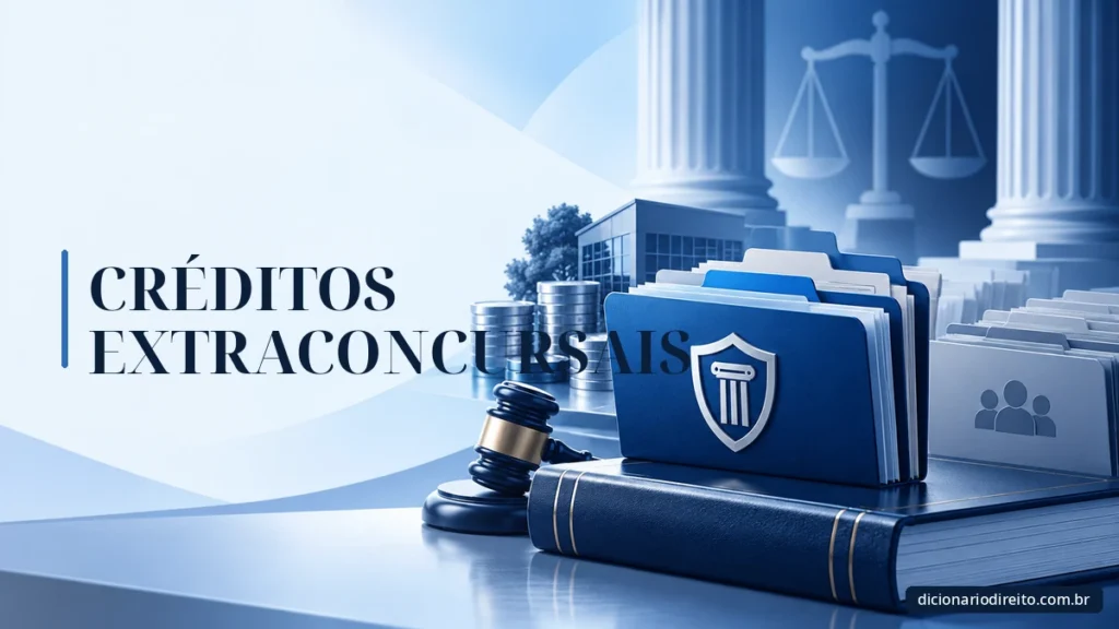 Ilustração editorial sobre Créditos Extraconcursais — Dicionário Direito