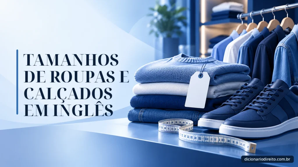 Ilustração editorial sobre Tamanhos De Roupas E Calçados Em Inglês — Dicionário Direito
