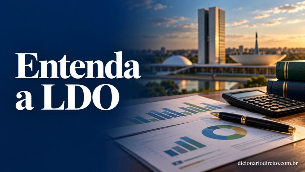 Documentos e gráficos de planejamento orçamentário com edifícios públicos ao fundo