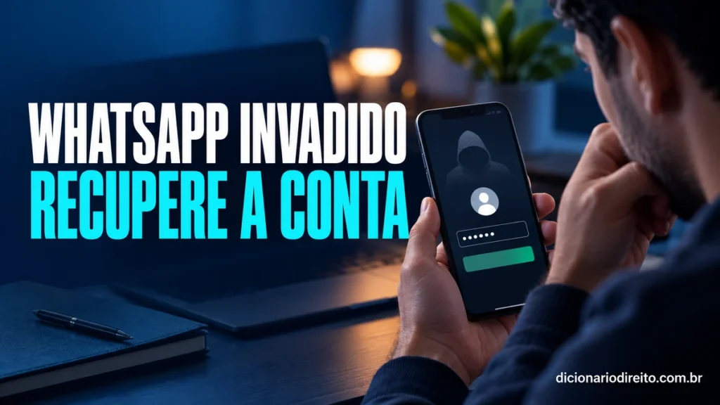 Pessoa protegendo o acesso ao WhatsApp em um celular