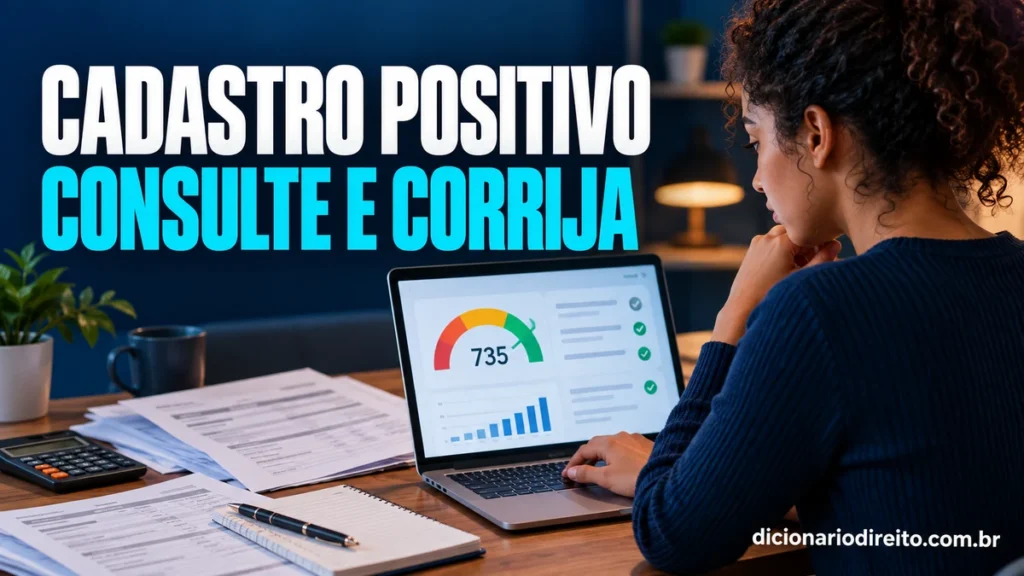 Consumidor consultando informações de crédito em um computador