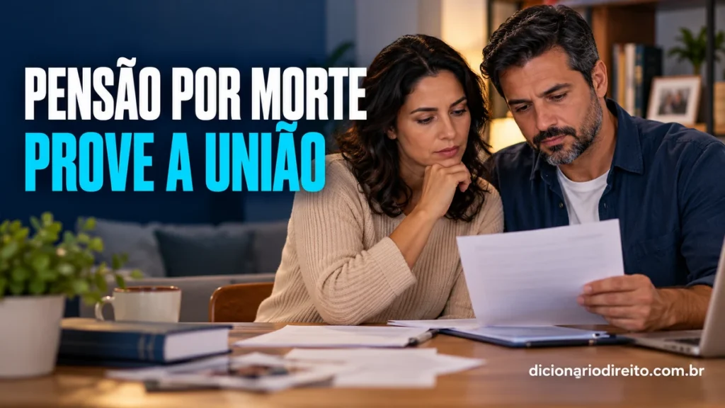 Casal consultando documentos que demonstram união estável