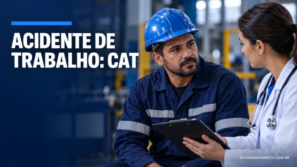 Trabalhador conversa com profissional de saúde ocupacional sobre acidente de trabalho