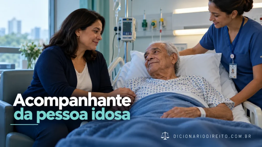 Acompanhante de pessoa idosa internada: quando o hospital deve permitir? — imagem editorial ilustrativa