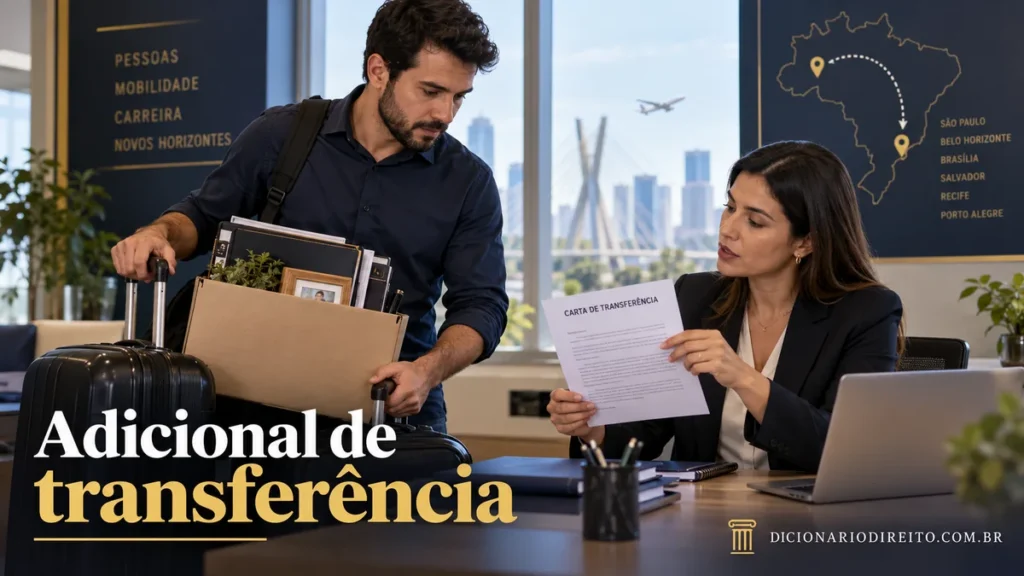 Adicional de transferência: quando o trabalhador pode receber 25% — imagem editorial ilustrativa