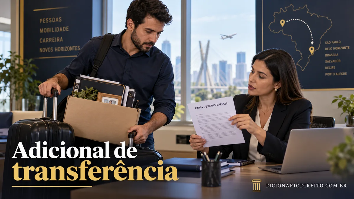 Adicional de transferência: quando o trabalhador pode receber 25% — imagem editorial ilustrativa