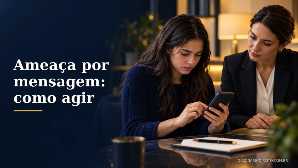 Ameaça por mensagem: como guardar provas e denunciar? — imagem editorial ilustrativa relacionada ao tema.