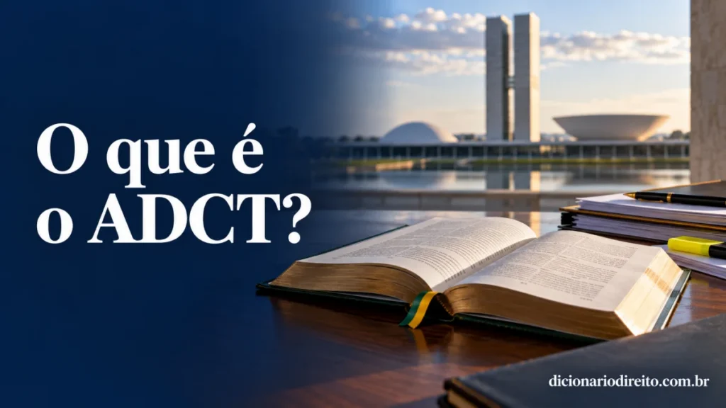 Constituição brasileira aberta diante de documentos e edifícios de Brasília
