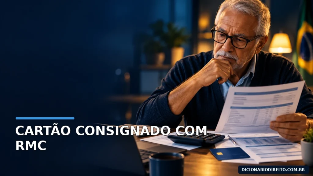 Aposentado confere fatura de cartão consignado e extrato do benefício