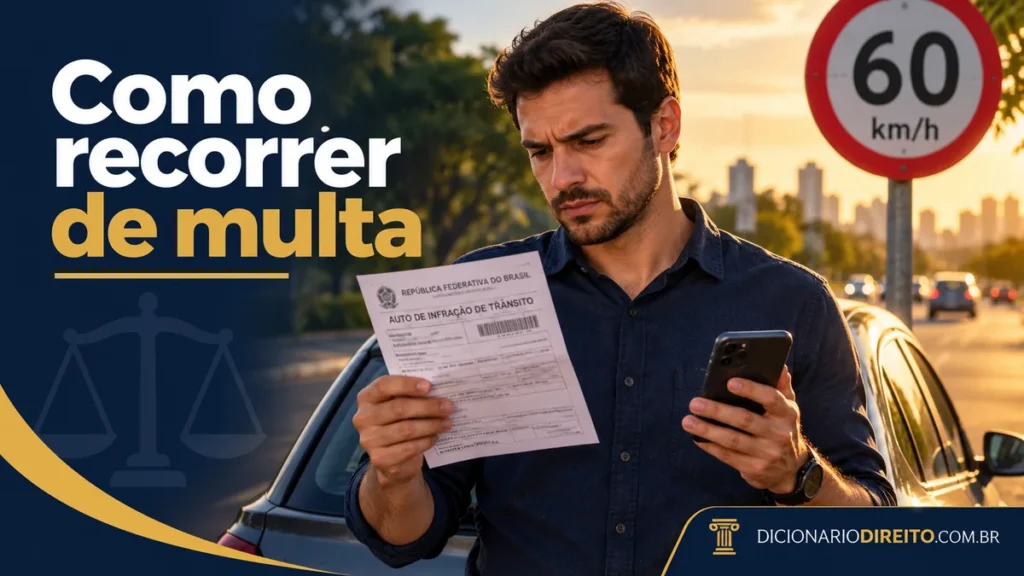 Como recorrer de multa de trânsito: etapas e prazos — ilustração editorial sobre direitos e procedimentos no Brasil