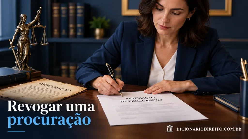 Como revogar uma procuração e comunicar terceiros — ilustração editorial sobre direitos e procedimentos no Brasil