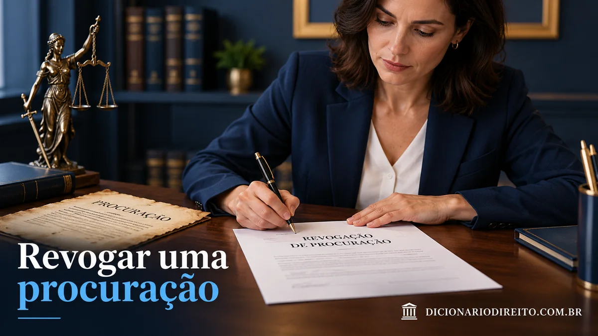 Como revogar uma procuração e comunicar terceiros — ilustração editorial sobre direitos e procedimentos no Brasil