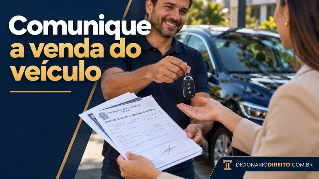 Comunicação de venda de veículo: como evitar multas depois da transferência — ilustração editorial sobre direitos e procedimentos no Brasil