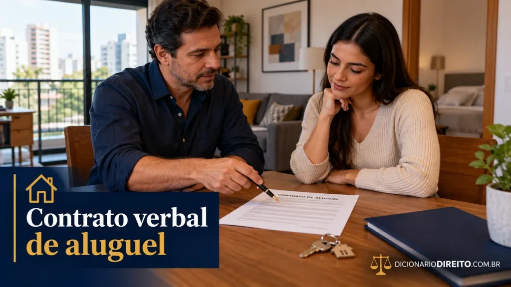 Contrato verbal de aluguel: ele vale e como provar o combinado? — ilustração editorial sobre direitos e procedimentos no Brasil