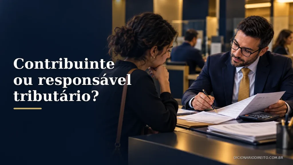 Contribuinte e responsável tributário: quem deve pagar? — imagem editorial ilustrativa relacionada ao tema.
