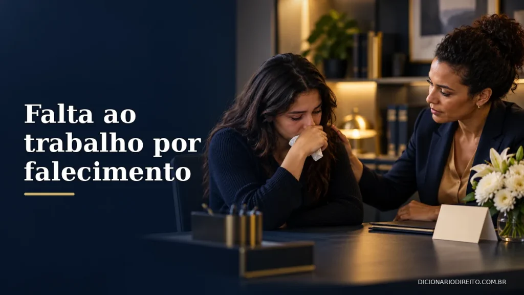 Falta ao trabalho por falecimento de familiar: quando é justificada? — imagem editorial ilustrativa relacionada ao tema.