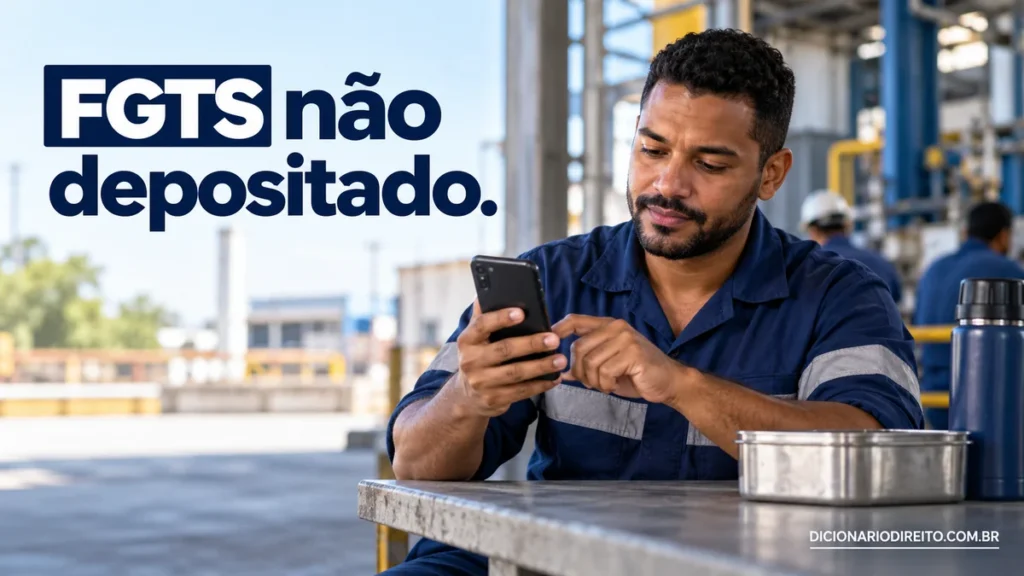 FGTS não depositado: como conferir e cobrar a regularização — ilustração editorial sobre direitos e procedimentos no Brasil