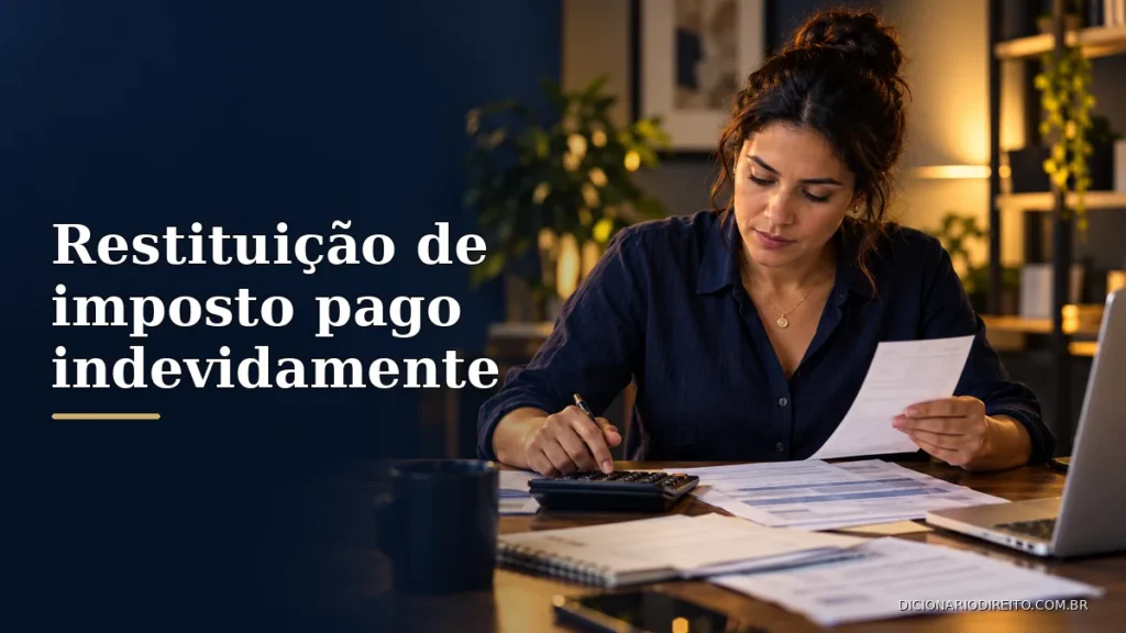 Imposto pago indevidamente: como pedir restituição e conferir o prazo? — imagem editorial ilustrativa relacionada ao tema.