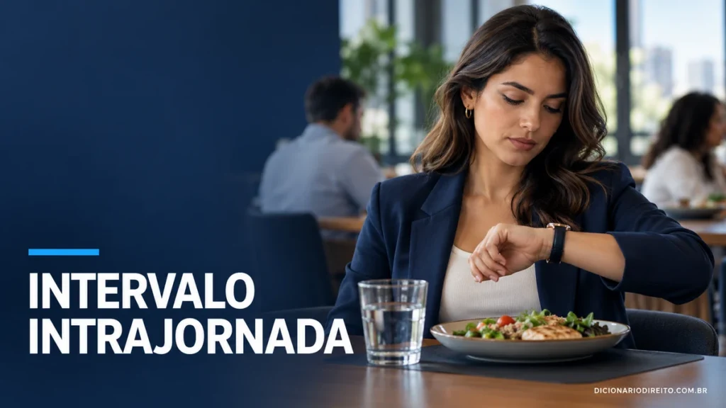 Trabalhadora faz pausa para refeição durante o intervalo intrajornada