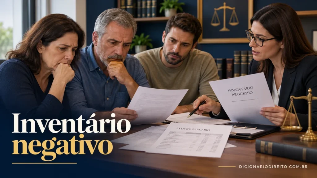 Inventário negativo: para que serve e quando pode ser solicitado — imagem editorial ilustrativa