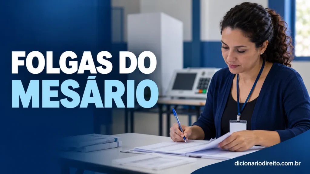 Mesária preenche documentos em uma seção eleitoral durante o trabalho nas eleições.