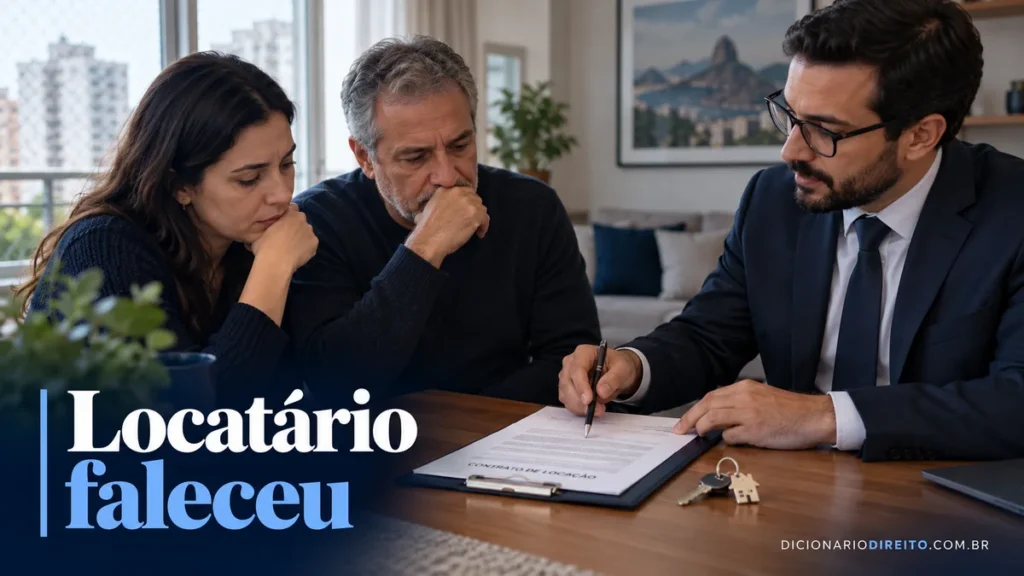 Morte do locatário: quem pode continuar no contrato de aluguel? — imagem editorial ilustrativa