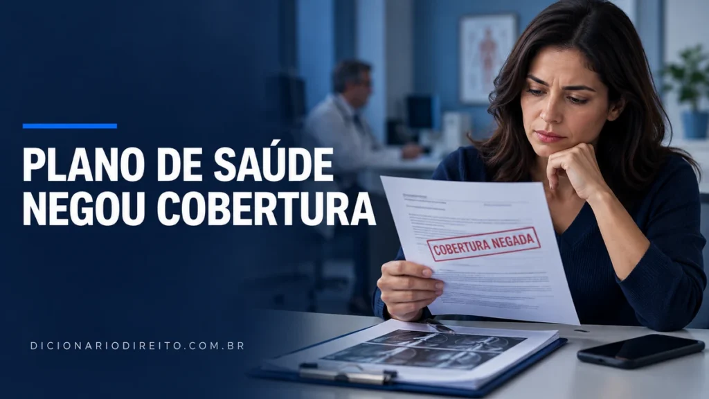 Paciente revisa negativa de cobertura do plano de saúde